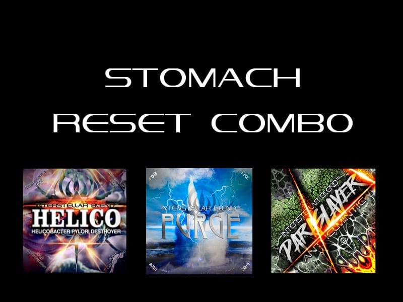 STOMACH RESET COMBO (Fix Virtually All Gastrointestinal Problems) Featuring: PURGE/ PARASLAYER/ HELICO